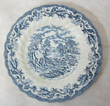 6 x Kuchenteller blau 20cm - Steingut/Keramik -  -Myotts - Country like - England