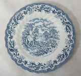 6 x Kuchenteller blau 20cm - Steingut/Keramik -  -Myotts - Country like - England