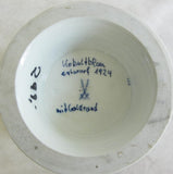 Porzellan Trompetenvase Meissen - Kobaltblau mit Goldrand