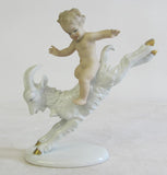 Putto auf Ziegenbock Wallendorf  Höhe ca. 18cm