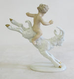 Putto auf Ziegenbock Wallendorf  Höhe ca. 18cm