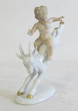 Putto auf Ziegenbock Wallendorf  Höhe ca. 18cm