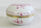 Deckel - Dose  "Indisch Purpur mit Goldrand" Meissen -   1. Wahl