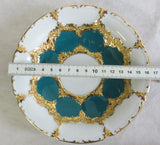 Tasse/Untertasse Meissen - Golddekor/Russisch Grün 1. Wahl