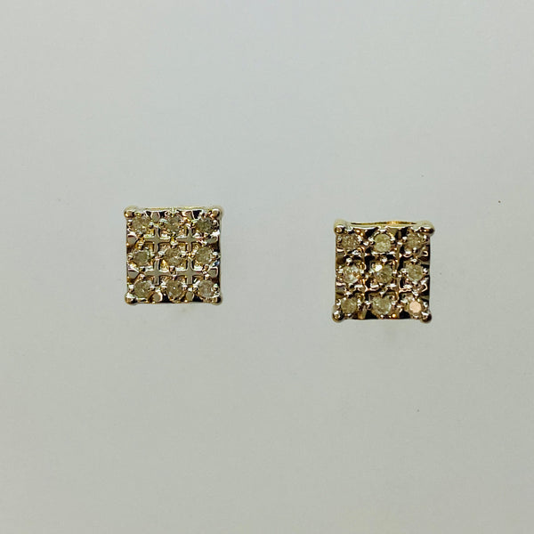 Ohrstecker Bicolor 375 Gold mit Diamant