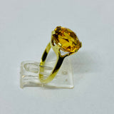Damen Ring 585 Gelbgold mit gelben Citrin