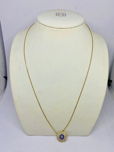 Collier Gold 585 mit Zirkonia- Auge