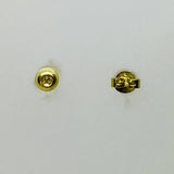 Ohrstecker in Halbkugelform hohl mit je 1 Diamanten