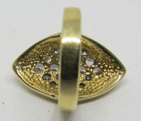Damenring Gold 375 mit Mineralstein "farblos-weiß"