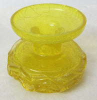 Vase/ Kerzenständer - Art-Deco - Uran glas gelb