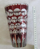 Vase Rotes Überfangglas - Kristallglas