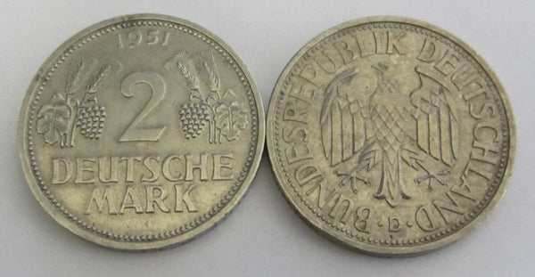 Münze - SEHR SELTEN ! - Bundesrepublik Deutschland 1951 2 DM