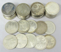 50 Münzen als Wertanlage - 625 Silber - Bundesrepublik Deutschland 1972-1997 unsortiert - 10 DM
